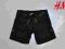 HM kruczo czarne szorty ROLL-UP 140