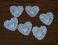 Serce Serduszko z Koronki Koronka 6 szt Dekoracja