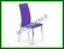Krzesło metalowe K134 fiolet e.skóra chrom HALMAR