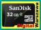 Micro SDHC 32GB SanDisk Class 4 *SKLEP W-WA* PROMO