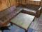 Komplet Wypoczynkowy rogówka SKÓRA!!! Dębowy Stół
