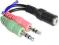 ADAPTER JACK MINI(M) X2 -JACK STEREO MINI(F) 4pin