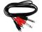 Kabel 2x 6,3 mm mono jack do 2x RCA 1,2 m