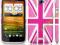 HTC ONE X / X+ UK FLAGA ROZOWY ETUI