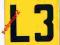 TABLICZKA INFORMUJĄCA  L3 -  blacha emaliowana