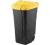 Curver Pojemnik na odpady 110L czarny z żółtą pokr