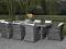 MEBLE OGRODOWE Z RATTANU 8 FOTELI + STÓŁ+ PODUSZKI