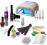 MANICURE HYBRYDOWY ZESTAW lampa 3x lakier baza FUL