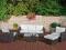 MEBLE OGRODOWE Z RATTANU 2 FOTELE+STÓŁ+SOFA+PUFA