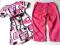 GEORGE CROP  różowe RYBACZKI + tunika WZORY  9-10L