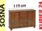 Komoda sosnowa kredens z sosny brązowy SOSNA
