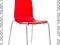 KRZESŁO POLIWĘGLAN TRANSPARENTNE CZERWONE