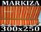 MARKIZA MARKIZY 300x250 ORANGE + POZIOMICA +LISTWA
