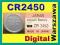 PANASONIC Bateria CR 2450 LITHIUM 3V CR2450 Japan