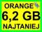 INTERNET NA KARTE ORANGE free 6 GB 6,2GB 6GB ROK !