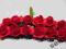 RÓŻE RÓŻYCZKI SCRAPBOOKING 12 SZT CZERWONE PROMOCJ