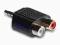 Adapter Jack 3,5 mm Wtyk - 2x gniazdo Cinch (RCA)