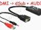 Adapter HDMI na VGA DSub+AUDIO 3,5mm+Power USB fv