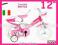 Włoski ROWEREK 12 HELLO KITTY Rower + prowadnik