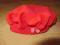 Czerwony beret z weluru 12 mies. 74/80 cm