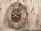 PIĘKNY DUŻY ZEGAR ŚCIENNY OWAL VINTAGE SHABBY 49cm