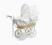 BIAŁY STYLOWY WÓZEK WIKLINOWY ŚLICZNY DLA LALEK