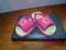 Klapki 20 różowe buty 12 cm klapeczki gumki