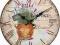 Zegar ścienny drewniany Herbier 34cm retro