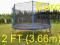 Trampolina EURO 14ft (4,27m) z siatką  i drabinką