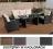 MEBLE OGRODOWE Z RATTANU 2 FOTELE +STÓŁ +SOFA NOWE