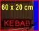 REKLAMA dwustronna KEBAB 60x20 cm  Panel LED