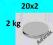 MAGNES NEODYMOWY 20x2 N42 WYSYŁKA W 24H !