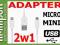 Kabel USB 2 w 1  - Micro USB i Mini USBŁadowarka