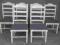 6 krzeseł shabby chic białe komplet