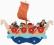 Drewniany statek / łódź wikingów