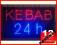 REKLAMA LED KEBAB 24 h  79x45 cm PANEL SZYLD baner
