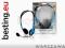 STEROFONICZNE SŁUCHAWKI Z MIKROFONEM HEADSET ~BLUE