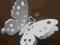trinket_tt MOTYL AŻUROWY(2) MOTYLEK 3D BIAŁY 2szt