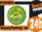 Angry Birds talerzyki talerze zielone 18cm 8 szt