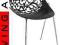 Krzesło AURA black ażur lekkie zgrabne LIVING ART