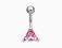 Kolczyk do pępka - Triangle Swarovski 1.6/8