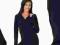 BV BLUZA damska czarna lekka M 38 zapinana sport