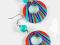 Ręcznie malowane drewniane kolczyki HAND MADE [40]