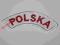 Naszywka  napis Polska Poland orzeł godło