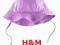 H&amp;M KAPELUSZ FIOLETOWY WIĄZANY 74 CM 6-9 MIES
