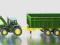 SIKU Traktor John Deere z Przyczepą,Ład. 1/87