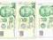 3 Banknoty 5 Dolarów Singapur