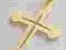 KRZYŻYK GRAWEROWANY ZE ZŁOTA PRÓBY 585 - 14 KARAT