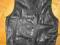 UNIWERSALNA CZARNA SKÓRZANA KAMIZELKA MĘSKA 52 54