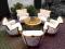 PIĘKNY KOMPLET STOLIK + PIĘĆ FOTELI